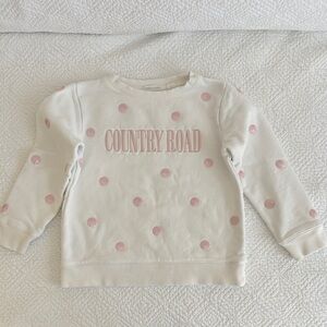 Country Road Kids Pink Polka Dot Sweatshirt - Cream